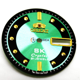 Циферблат для часов Orient SK зеленый CO-025